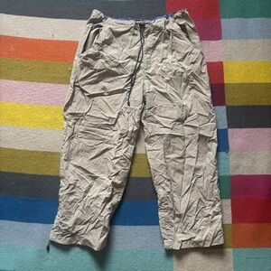 Vintage LLBean Y2K Nylon Drawstring Outdoor Capri Cropped Pants